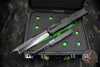 Heretic GIANT DOUBLE SIZED Cleric II OTF Auto- Tanto Edge- Black Handle- Carbon Fiber Inlay- Black DLC Plain Edge Blade SN08