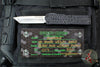 Heretic Custom Colossus OTF Auto Knife- Tanto Edge- Black with Black Python inlay- Vegas Forge Damascus Blade SN 17