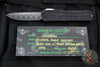 Heretic Custom Colossus OTF Auto- Clip Point- Black with Black Python inlay- Vegas Forge San Mai Damascus Blade SN006