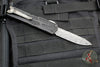Heretic Custom Colossus OTF Auto- Clip Point- Black with Black Python inlay- Vegas Forge San Mai Damascus Blade SN006