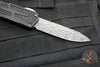 Heretic Custom Colossus OTF Auto- Clip Point- Black with Black Python inlay- Vegas Forge San Mai Damascus Blade SN006