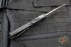 Heretic Custom Colossus OTF Auto- Clip Point- Black with Black Python inlay- Vegas Forge San Mai Damascus Blade SN006