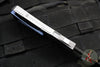 Heretic Custom Manticore-S OTF Knife- Bowie Edge- Stainless Steel Chassis- Mother Of Pearl Inlay- Baker Forge Double Shim Damascus MOP Inlaid Blade SN04