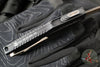 Heretic Custom ROC OTF Auto- Single Edge- Black Handle With Fat Carbon Brass & Copper Snakeskin Inlay- Hand Ground Baker Forge Tiger Gomai Damascus Blade SN021