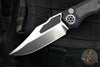 Heretic Wraith Auto- V4 Prototype- Bowie Edge- Black Handle- Fat Carbon Inlay- Flamed Titanium Pivot Collar And Lock Limiter