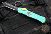 Heretic Hydra OTF Knife-Tanto Edge- Bounty Hunter Finished Handle- Black DLC Full Serrated Blade- Black Hardware H006-6C-BOUNTY SN020