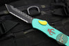 Heretic Hydra OTF Knife-Tanto Edge- Bounty Hunter Finished Handle- Black DLC Full Serrated Blade- Black Hardware H006-6C-BOUNTY SN020