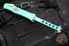 Heretic Hydra OTF Knife-Tanto Edge- Bounty Hunter Finished Handle- Black DLC Full Serrated Blade- Black Hardware H006-6C-BOUNTY SN020