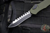 Heretic Hydra OTF Auto- Recurve Edge- Green Handle- Two Tone Black Blade H008-10A-GRN