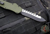 Heretic Hydra OTF Auto- Recurve Edge- Green Handle- Two Tone Black Blade H008-10A-GRN