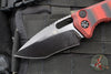 Heretic Knives Medusa Auto Knife- Recurve Edge- Red And Black G-10 Handle- Black DLC Blade H012-6A-G10/RED