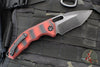 Heretic Knives Medusa Auto Knife- Recurve Edge- Red And Black G-10 Handle- Black DLC Blade H012-6A-G10/RED