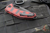 Heretic Knives Medusa Auto Knife- Recurve Edge- Red And Black G-10 Handle- Black DLC Blade H012-6A-G10/RED