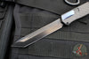 Heretic Cleric 2 OTF Auto- Tanto Edge- Carbon Fiber Top- Carbon Fiber Inlay Bottom Handle- Blue Hardware Accents- Black DLC Plain Edge Blade H019-6A-CF/BLU