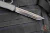 Heretic Cleric 2 OTF Auto- Tanto Edge- Carbon Fiber Top- Carbon Fiber Inlay Bottom Handle- Blue Hardware Accents- Black DLC Plain Edge Blade H019-6A-CF/BLU