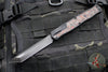Heretic Cleric 2 OTF Auto- Tanto Edge- Black Handle- Red Camo Carbon Inlay- Black DLC Plain Edge Blade H019-6A-RD/CC
