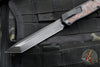 Heretic Cleric 2 OTF Auto- Tanto Edge- Black Handle- Red Camo Carbon Inlay- Black DLC Plain Edge Blade H019-6A-RD/CC