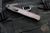 Heretic Cleric 2 OTF Auto- Tanto Edge- Black Handle- Red Camo Carbon Inlay- Black DLC Plain Edge Blade H019-6A-RD/CC