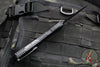 Heretic Manticore-X OTF Auto- Double Edge- Tactical- Black Frag Pattern Handle- DLC Finished Black Blade- Black HW H032F-6A-T