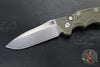 Hinderer Eklipse 3.5" Spearpoint Blade- AUTOMATIC-  Battle Green Titanium- Stonewash Finish S45VN Blade