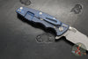 Hinderer Eklipse 3.5"- Bowie Edge- Battle Blue Ti And Various G-10 Handle Scales- Working Finish S45VN Blade