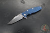 Hinderer Eklipse 3.5"- Bowie Edge- Stonewash Blue Finished Ti And Various G-10 Handles- Stonewash S45VN Blade