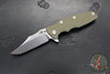 Hinderer Eklipse 3.5"- Bowie Edge- Stonewash Blue Finished Ti And Various G-10 Handles- Stonewash S45VN Blade