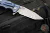 Hinderer Eklipse 3.5"- Harpoon Tanto- Battle Blue Titanium And Black G-10- Working Finish S45VN Blade
