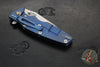 Hinderer Eklipse 3.5"- Harpoon Tanto- Battle Blue Titanium And BlueBlack G-10- Stonewash Finished S45VN Blade