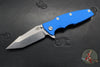 Hinderer Eklipse 3.5"- Harpoon Tanto- Battle Blue Titanium And Blue G-10- Stonewash Finished S45VN Blade