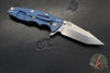 Hinderer Eklipse 3.5"- Harpoon Tanto- Battle Blue Titanium And Blue G-10- Stonewash Finished S45VN Blade