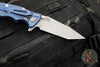 Hinderer Eklipse 3.5"- Harpoon Tanto- Battle Blue Titanium And Blue G-10- Working Finish S45VN Blade