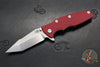 Hinderer Eklipse 3.5"- Harpoon Tanto- Battle Bronze Titanium And Red G-10- Stonewash Finished S45VN Blade