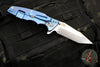 Hinderer Eklipse 3.5"- Harpoon Tanto- Stonewash Blue Titanium And Black G-10- Stonewash Finished S45VN Blade