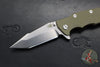 Hinderer Eklipse 3.5"- Harpoon Tanto- Stonewash Bronze Finished Titanium And OD Green G-10- Stonewash Finished S45VN Blade