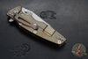 Hinderer Eklipse 3.5"- Harpoon Tanto- Stonewash Bronze Finished Titanium And Orange G-10- Stonewash Finished S45VN Blade