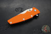 Hinderer Eklipse 3.5"- Harpoon Tanto- Stonewash Bronze Finished Titanium And Orange G-10- Stonewash Finished S45VN Blade