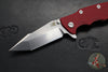 Hinderer Eklipse 3.5"- Harpoon Tanto- Stonewash Bronze Finished Titanium And Red G-10- Stonewash Finished S45VN Blade