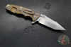 Hinderer Eklipse 3.5"- Harpoon Tanto- Stonewash Bronze Finished Titanium And Red G-10- Stonewash Finished S45VN Blade