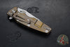 Hinderer Eklipse 3.5"- Harpoon Tanto- Stonewash Bronze Finished Titanium And Red G-10- Stonewash Finished S45VN Blade