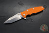 Hinderer Eklipse 3.5"- Harpoon Tanto- Stonewash Finished Titanium And Orange G-10- Stonewash Finished S45VN Blade