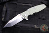 Hinderer Eklipse 3.5"- Harpoon Tanto- Stonewash Finished Titanium And Translucent Green G-10- Stonewash Finished S45VN Blade