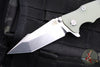 Hinderer Eklipse 3.5"- Harpoon Tanto- Stonewash Finished Titanium And Translucent Green G-10- Stonewash Finished S45VN Blade