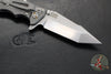 Hinderer Eklipse 3.5"- Harpoon Tanto- Working Finish Titanium And BlueBlack G-10- Stonewash Finished S45VN Blade