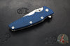 Hinderer Eklipse 3.5"- Harpoon Tanto- Working Finish Titanium And BlueBlack G-10- Stonewash Finished S45VN Blade