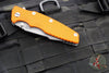Hinderer Eklipse 3.5"- Harpoon Tanto- Working Finish Titanium And Orange G-10- Working Finish S45VN Blade