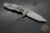 Hinderer Eklipse 3.5"- Harpoon Tanto- Working Finish Titanium And Translucent Green G-10- Working Finish S45VN Blade