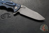 Hinderer Eklipse 3.5"- Spearpoint Blade- Battle Blue Finished Titanium and Black G-10- Working Finish S45VN Steel Blade