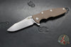 Hinderer Eklipse 3.5"- Spearpoint Blade- Stonewash Bronze Titanium and FDE G-10- Stonewash Finished Blade