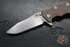 Hinderer Eklipse 3.5"- Spearpoint Blade- Stonewash Bronze Titanium and FDE G-10- Stonewash Finished Blade